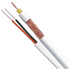 Cabo coaxial para CFTV RF 80% de malha + bipolar 