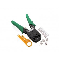 Alicate conector de Rede Rj45,  Rj12 e  Rj11 + Desencapador De Fio